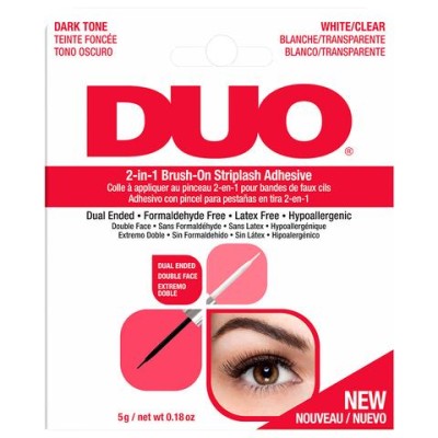 DUO 2-in-1 Brush-on Strip Lash Adhesive White/Clear + Dark Tone (5g) DUO 2-in-1 Brush-on Strip Lash Adhesive White/Clear + Dark Tone (5g)